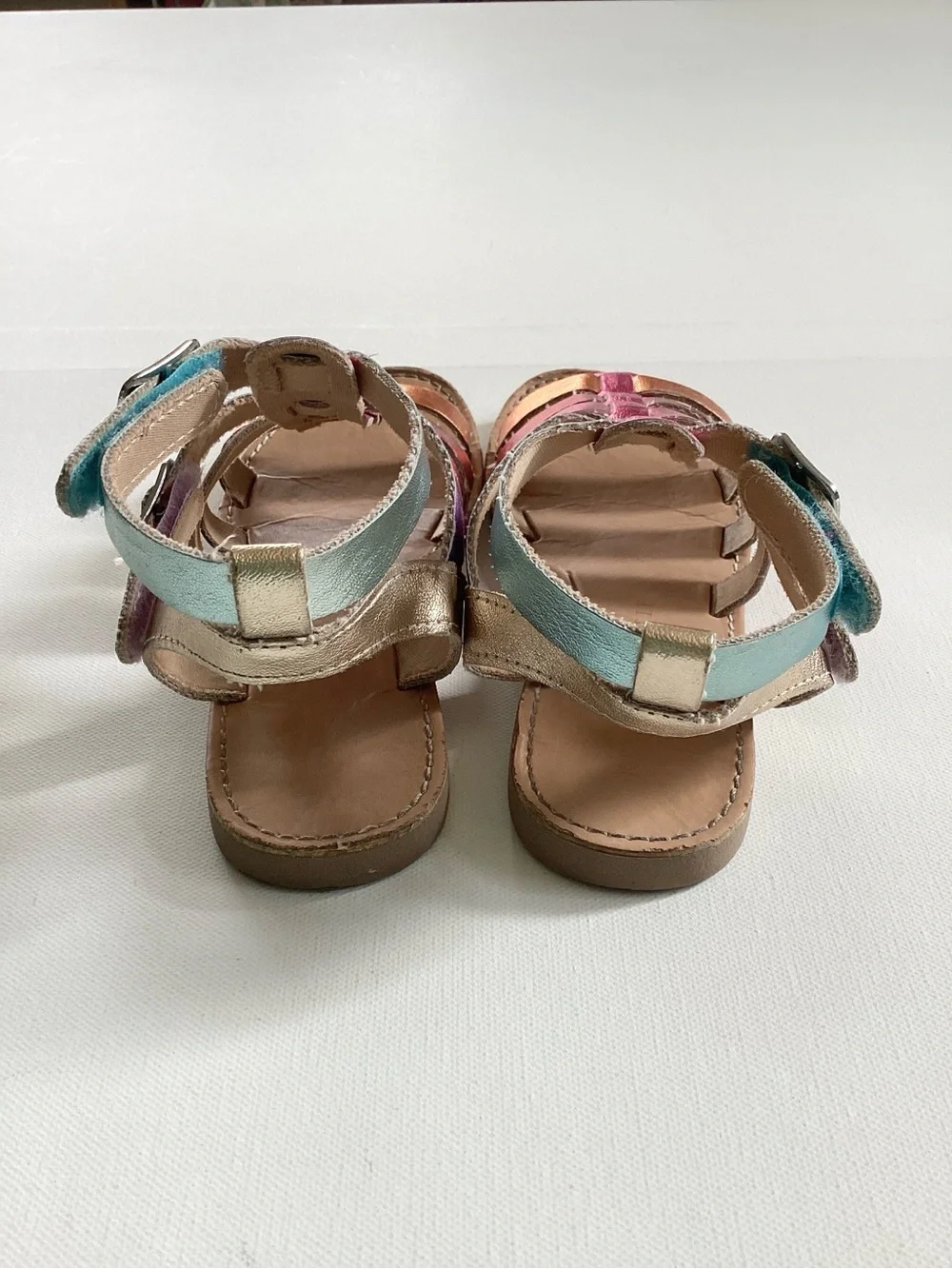 Kelly & Katie Metallic Rainbow Strappy Sandals